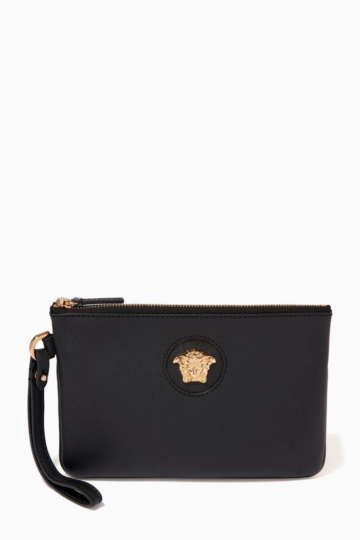 

La Medusa Pouch in Calf Leather, Black