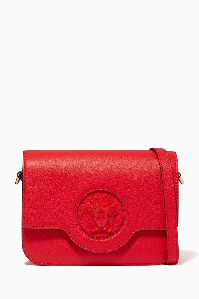 

La Medusa Shoulder Bag in Calf Leather, Gold