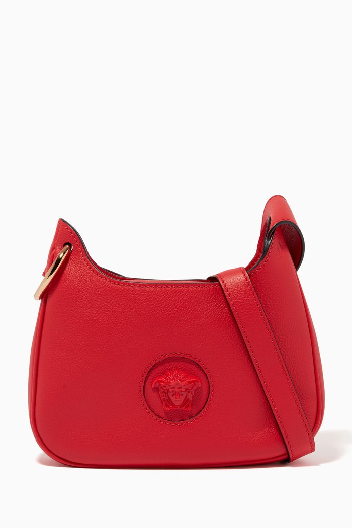 

La Medusa Small Hobo Bag in Calf Leather, Gold