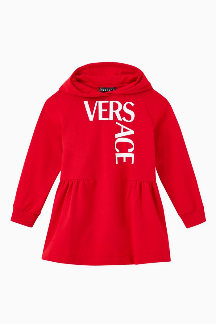 

Logo Hoodie Dress in Cotton Jersey, Multicolour