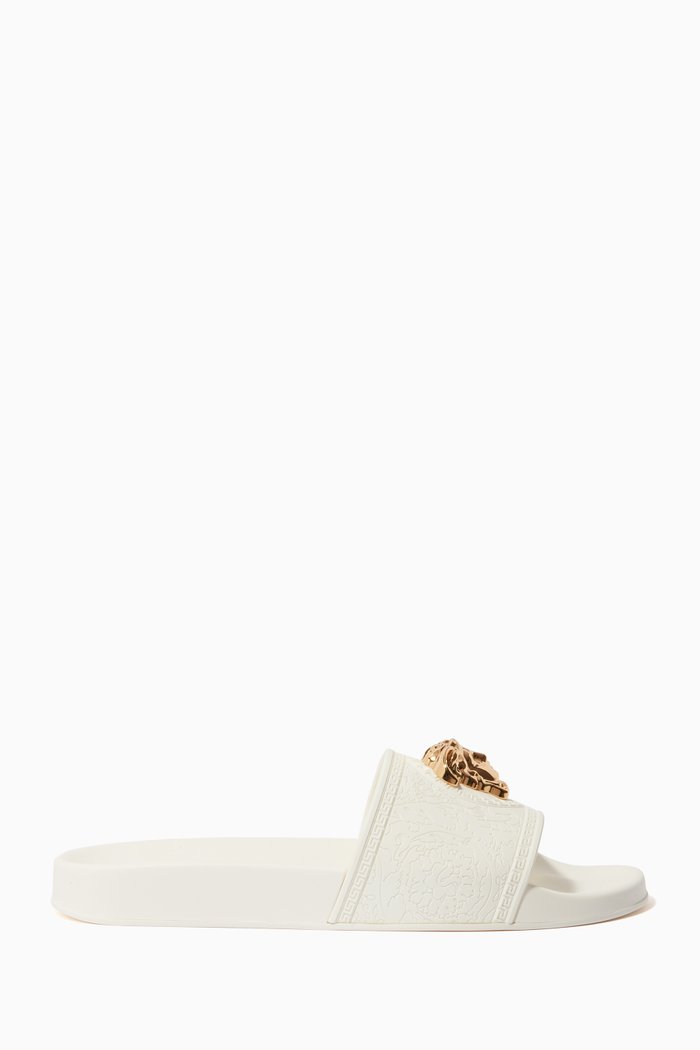 

Palazzo Pool Slides in PU, Gold