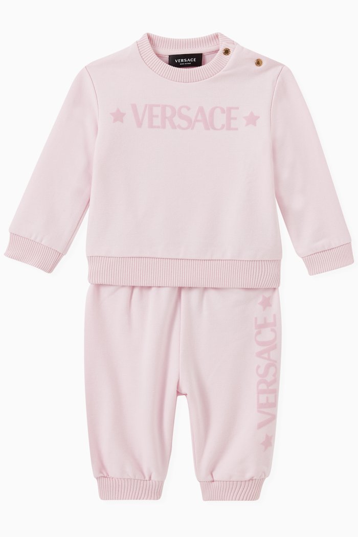 

Logo Sweats Set in Cotton Terry, Pink