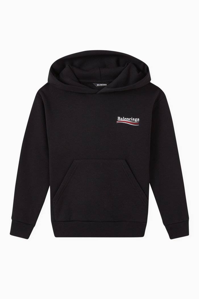 

Political Campaign Hoodie in Cotton Jersey, Black