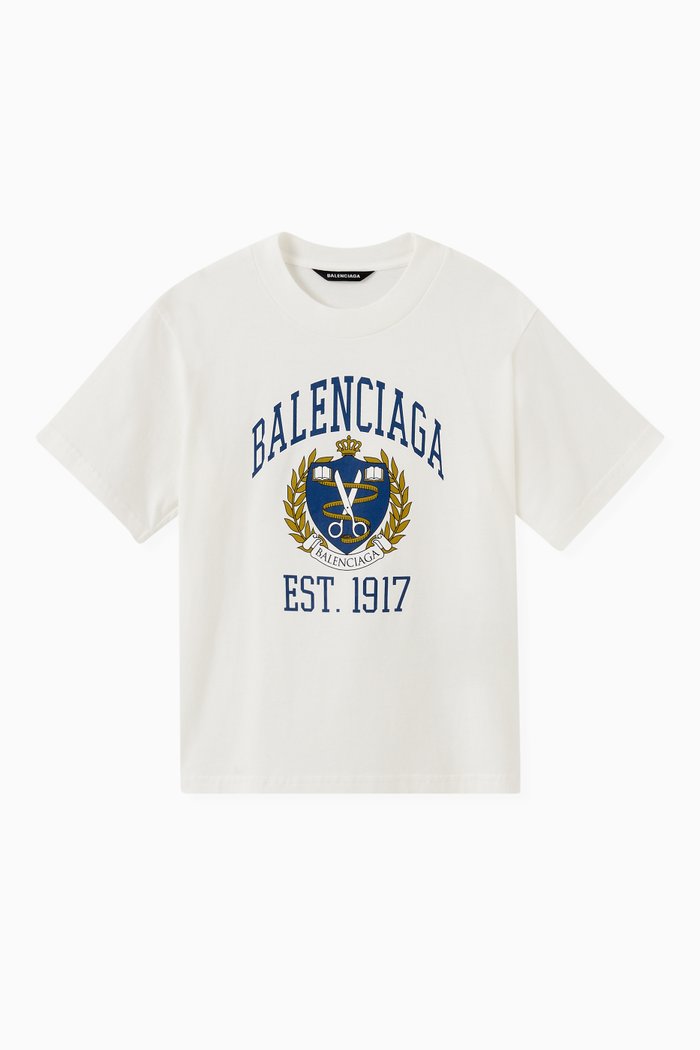 

University Emblem T-shirt in Cotton Jersey, Neutral