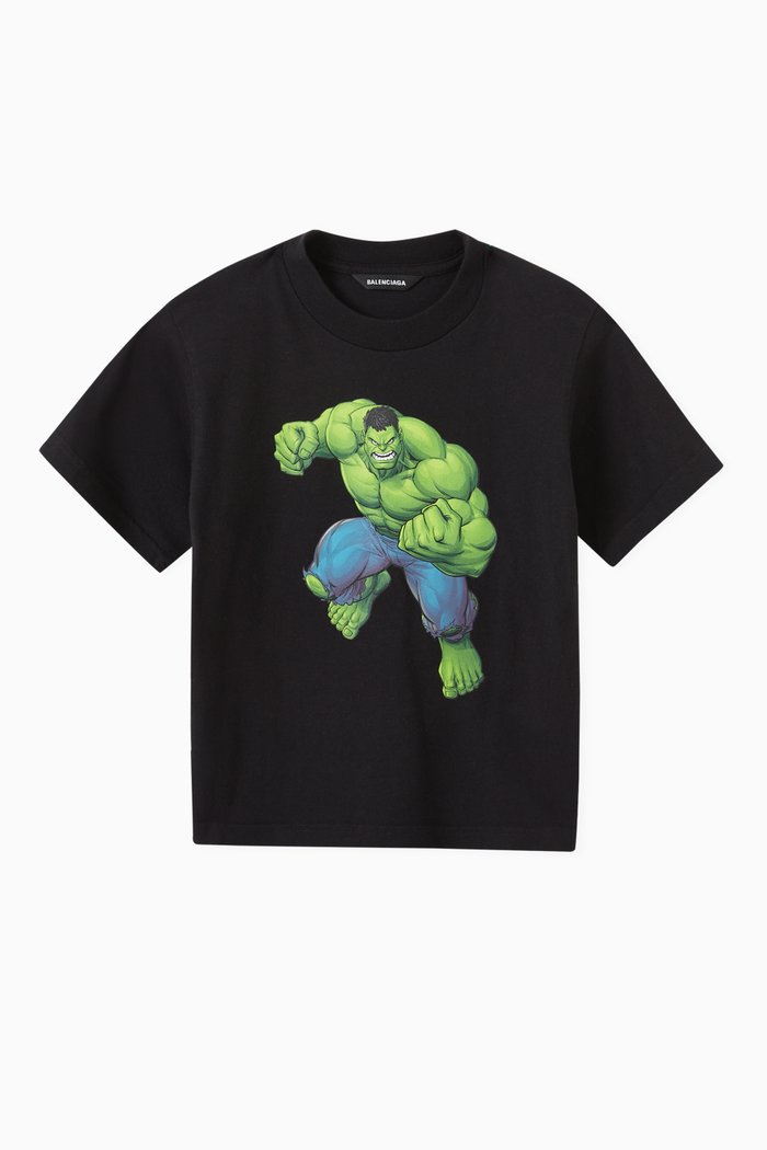 

Marvel Print T-shirt in Cotton Jersey, Black
