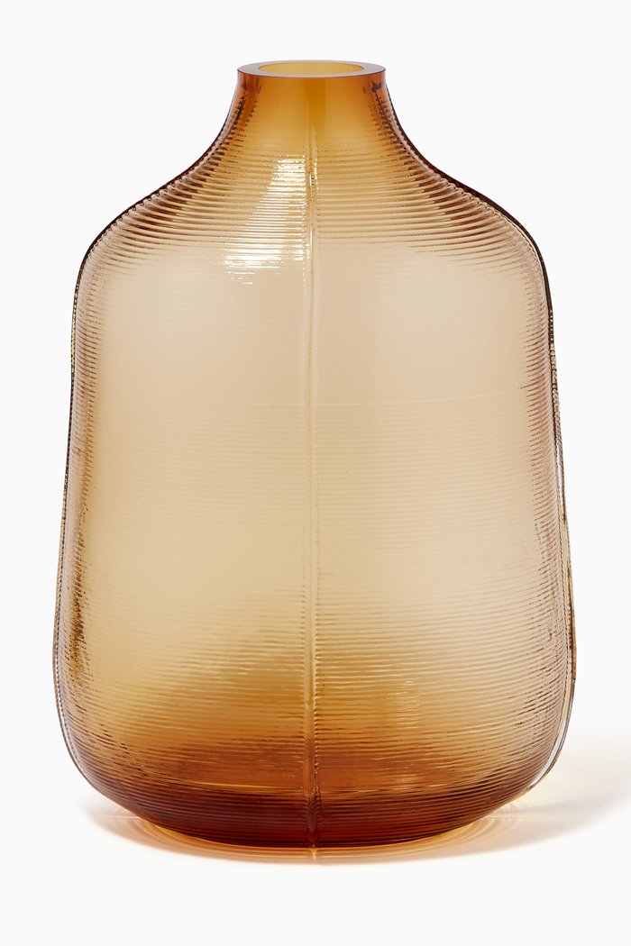 

Step Vase, 31cm, Brown