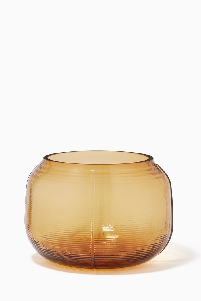 

Step Vase, 16cm, Brown