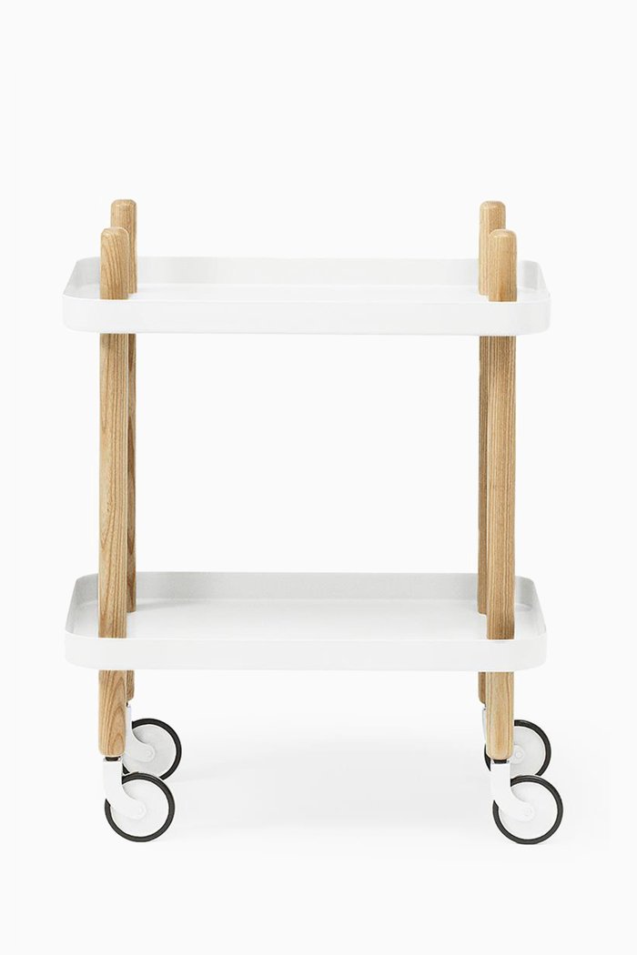 Block Table, White