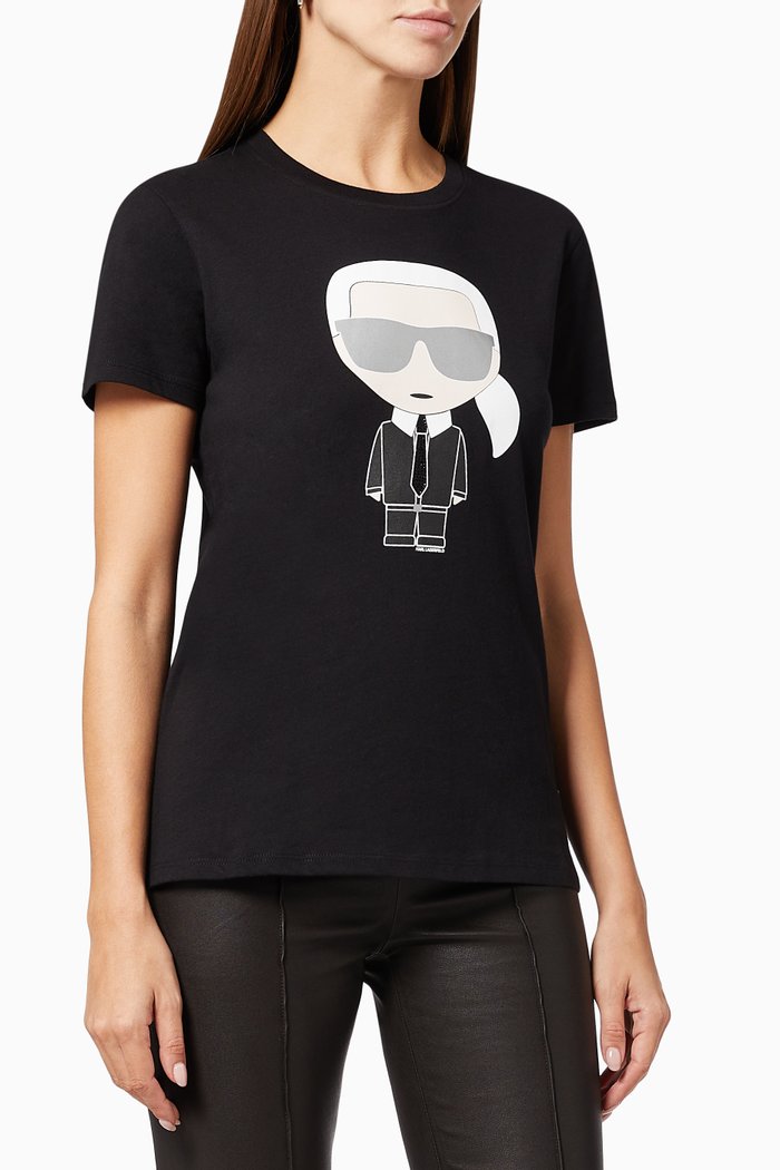 

Ikonik Karl T-shirt in Cotton, Black