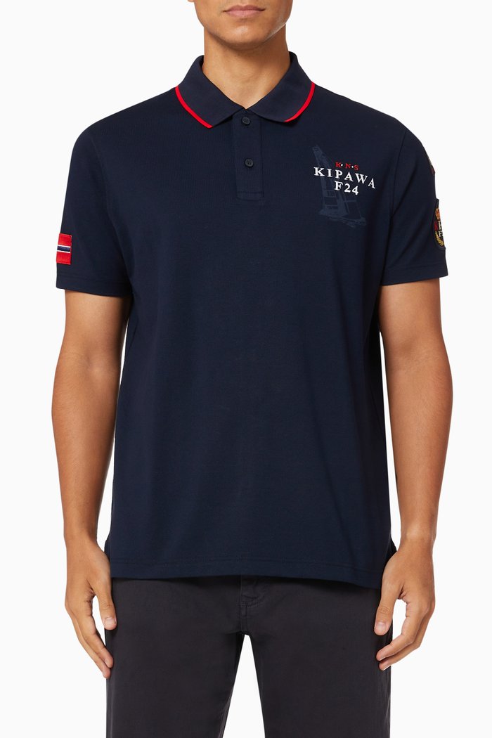 

Kipawa Polo in Organic Cotton Piqué, Blue
