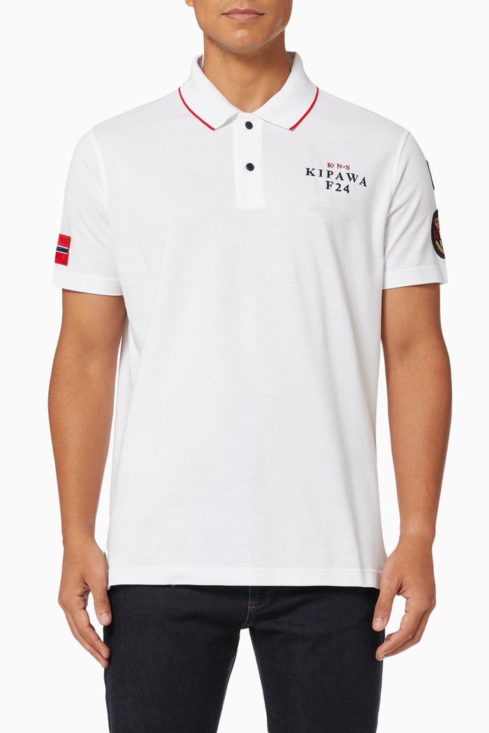 

Kipawa Polo in Organic Cotton Piqué, White