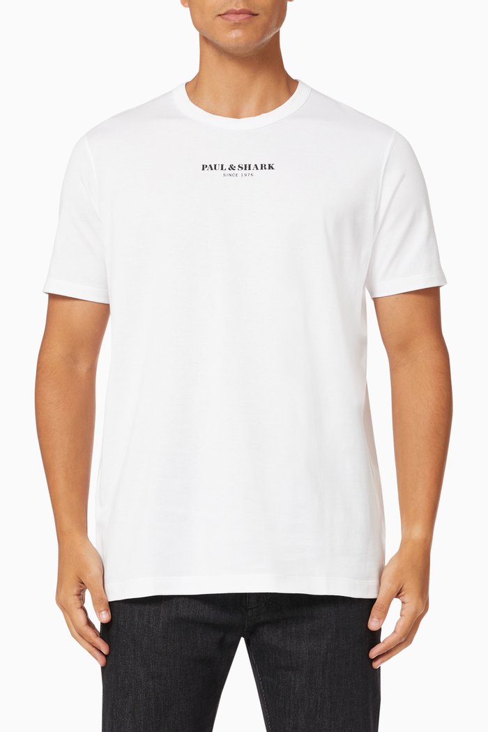 

Logo Print T-shirt in Cotton Jersey, White