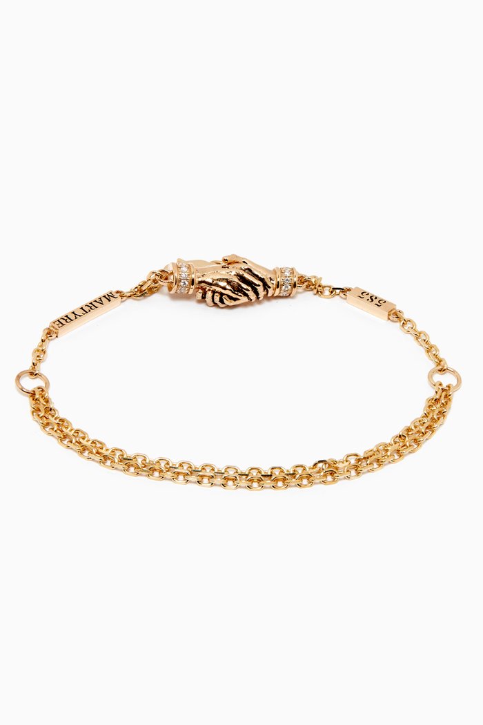 

Caleb Chain Bracelet with Diamonds in 14kt Yellow Gold