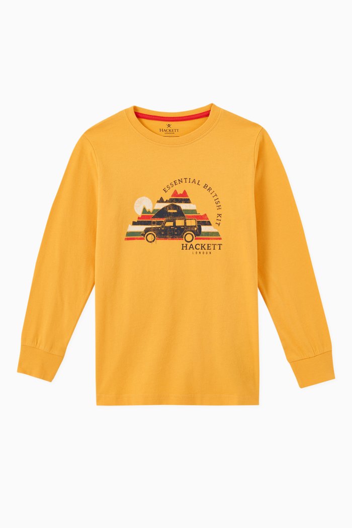 

Car Print T-shirt in Jersey, Yellow