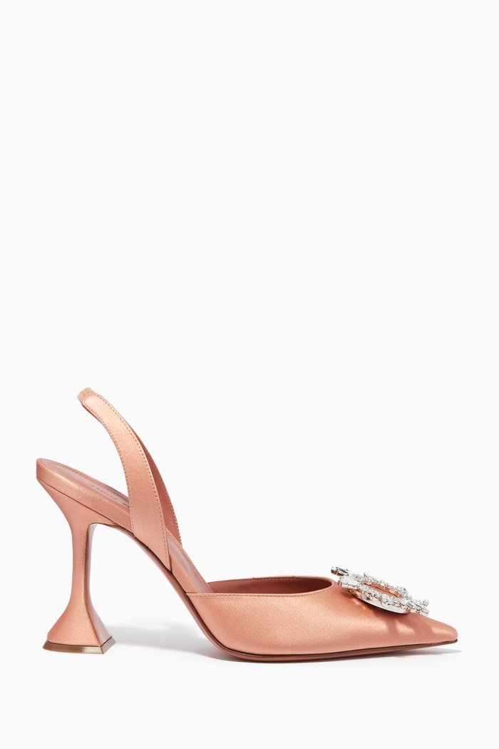 

Begum Sling Pumps in Satin, Neutral