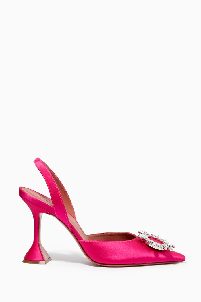 

Begum Sling Pumps in Satin, Pink