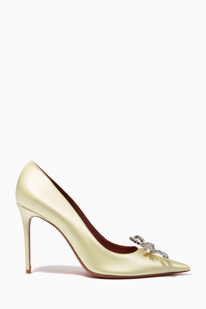 

Rosie Pumps in Satin, Yellow