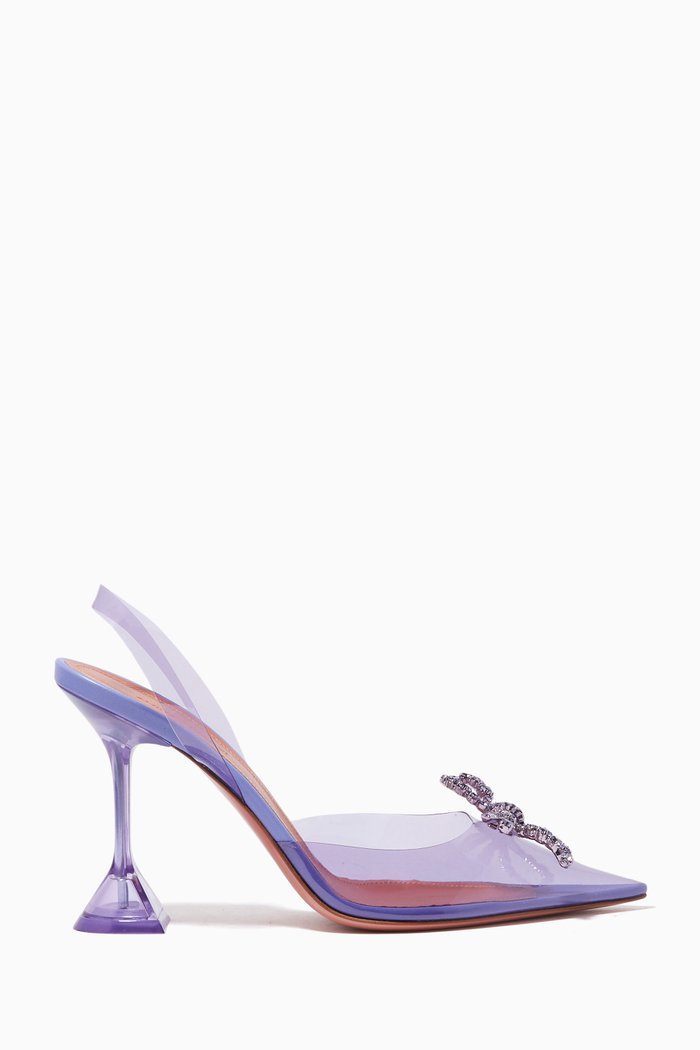 

Rosie Glass Sling Pumps in PVC, Purple