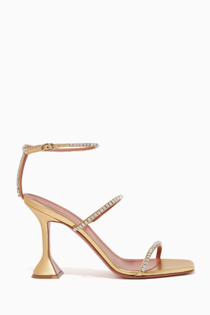

Gilda Sandals in Metallic Leather, Gold
