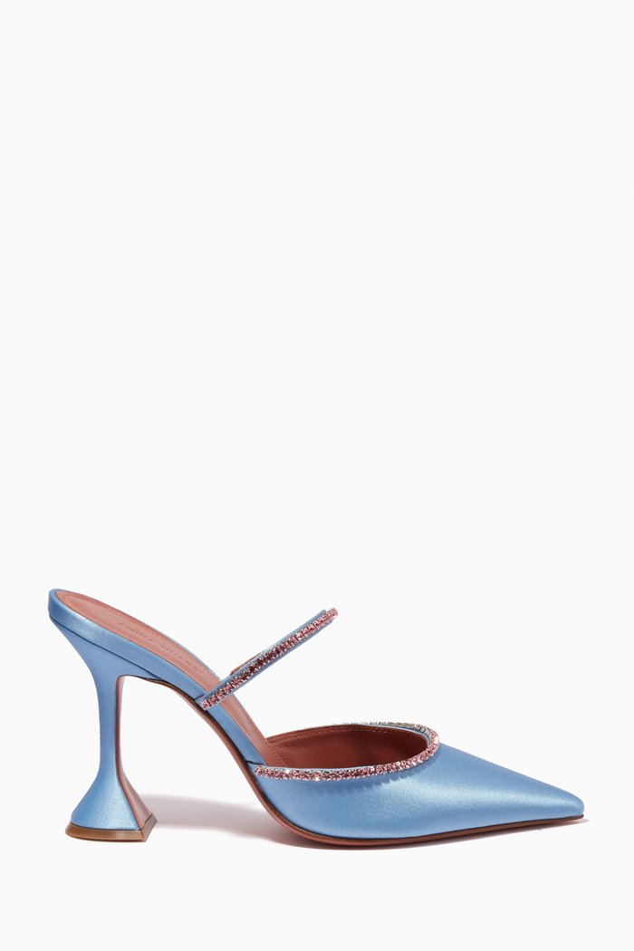 

Gilda 95 Mules in Satin, Blue