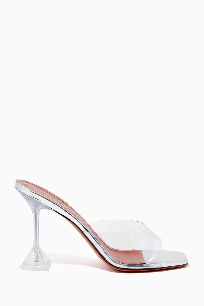 Lupita Glass Mules in PVC, Multicolour