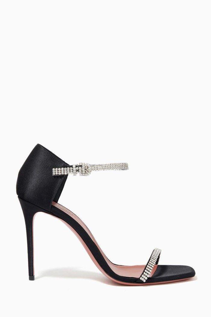 

Ursina Sandals in Satin, Black
