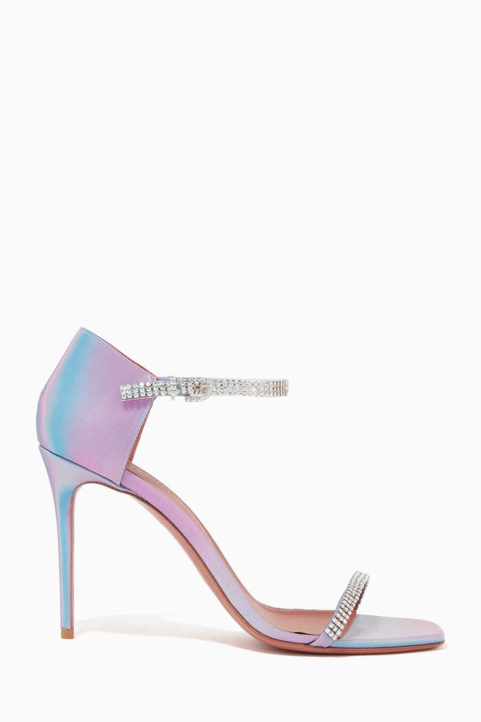 

Ursina Sandals with Crystal-embellished Straps, Purple
