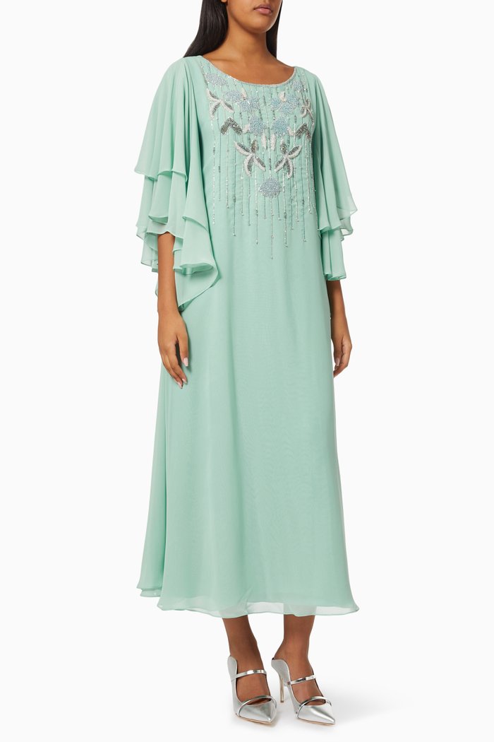 

Beaded Embellished Dress, Green