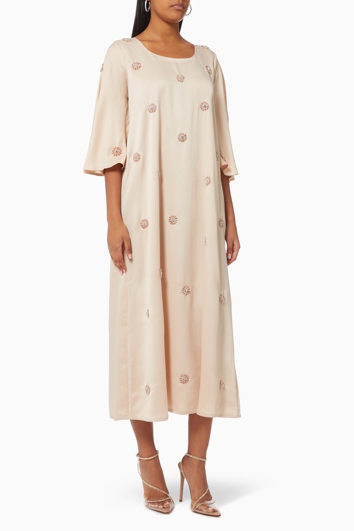 

Bead Embellished Dress, Neutral