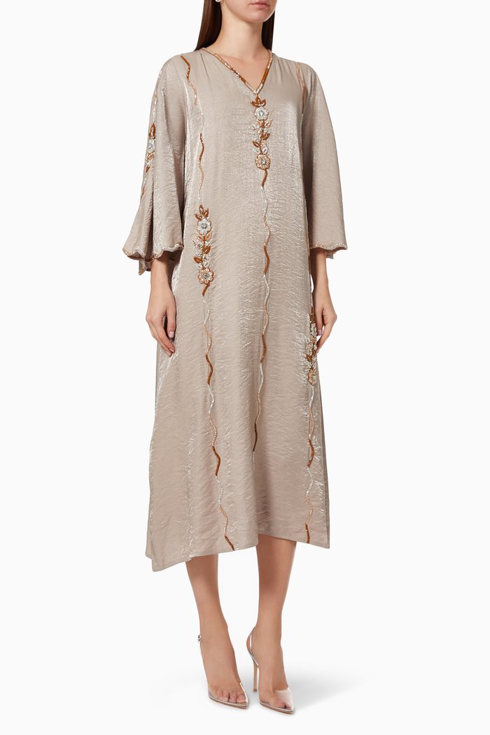 

Beaded Embellished Dress, Neutral