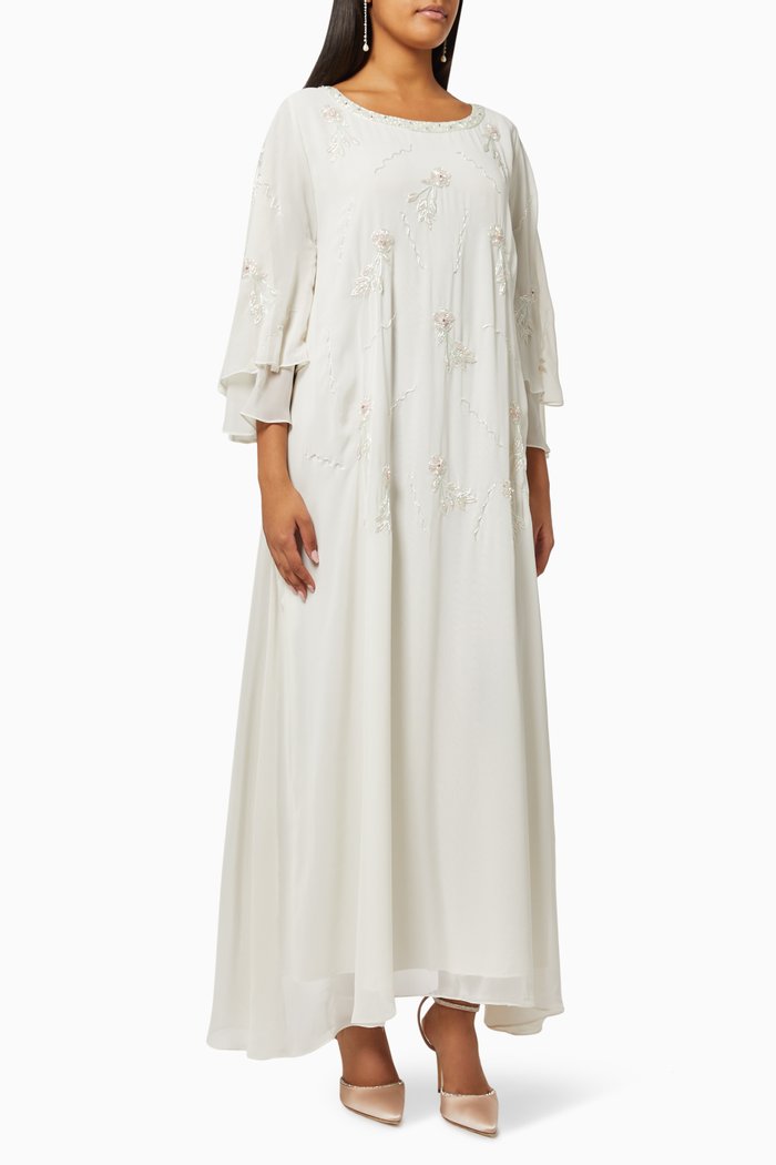 

Beaded Embellished Dress, Neutral