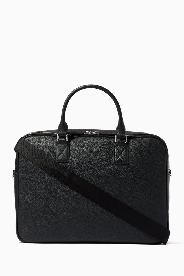 

Briefcase in Leather, Black