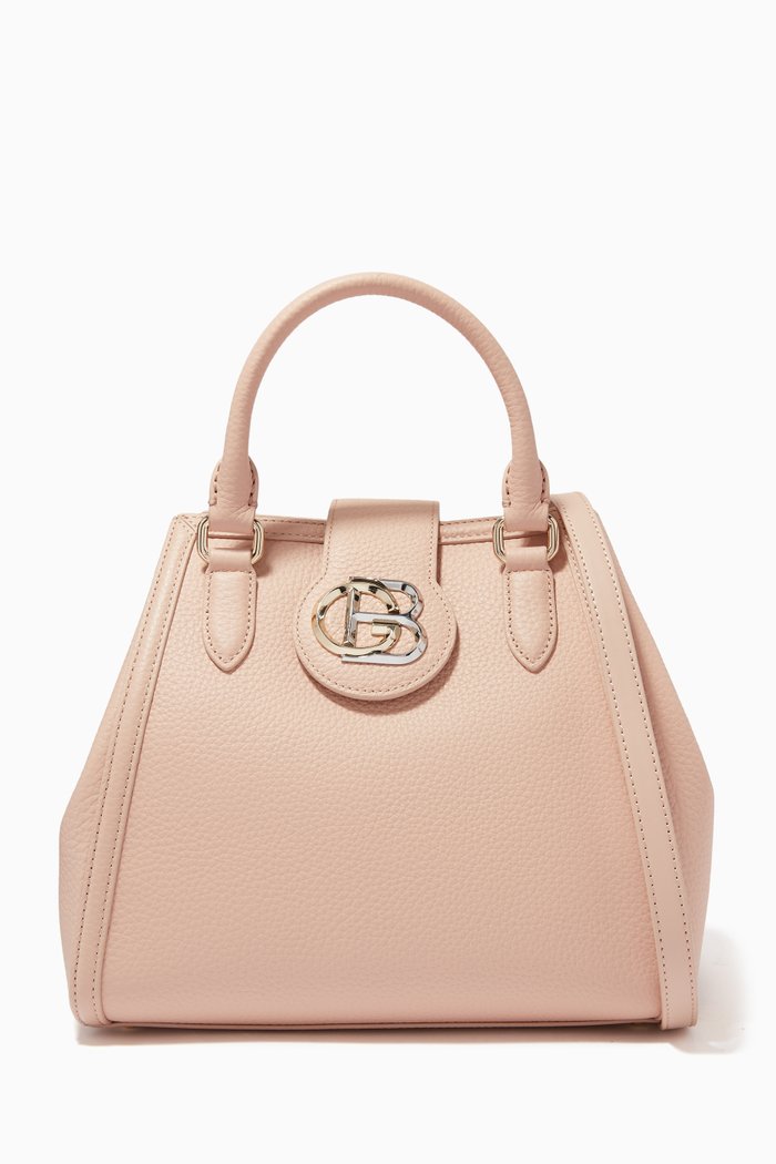 

Top Handle in Grained Leather, Neutral