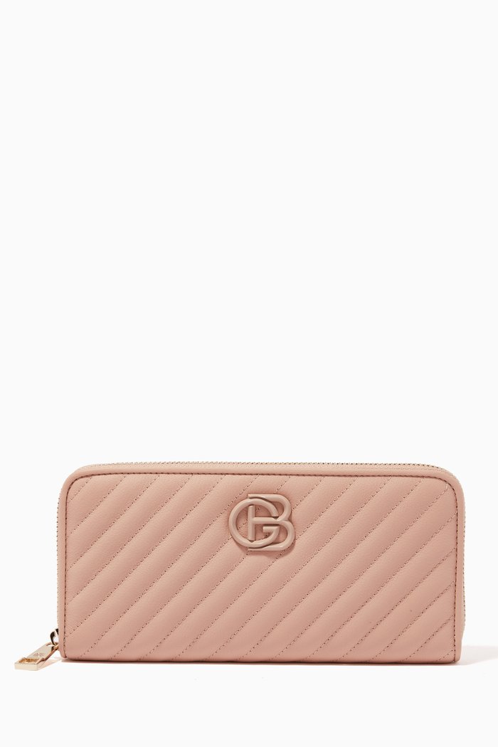 

Wallet in Quilted Leather, Neutral