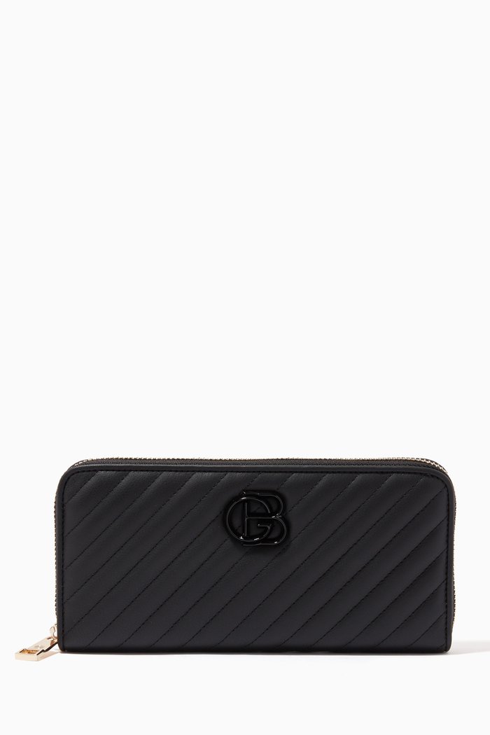 

Wallet in Quilted Leather, Black