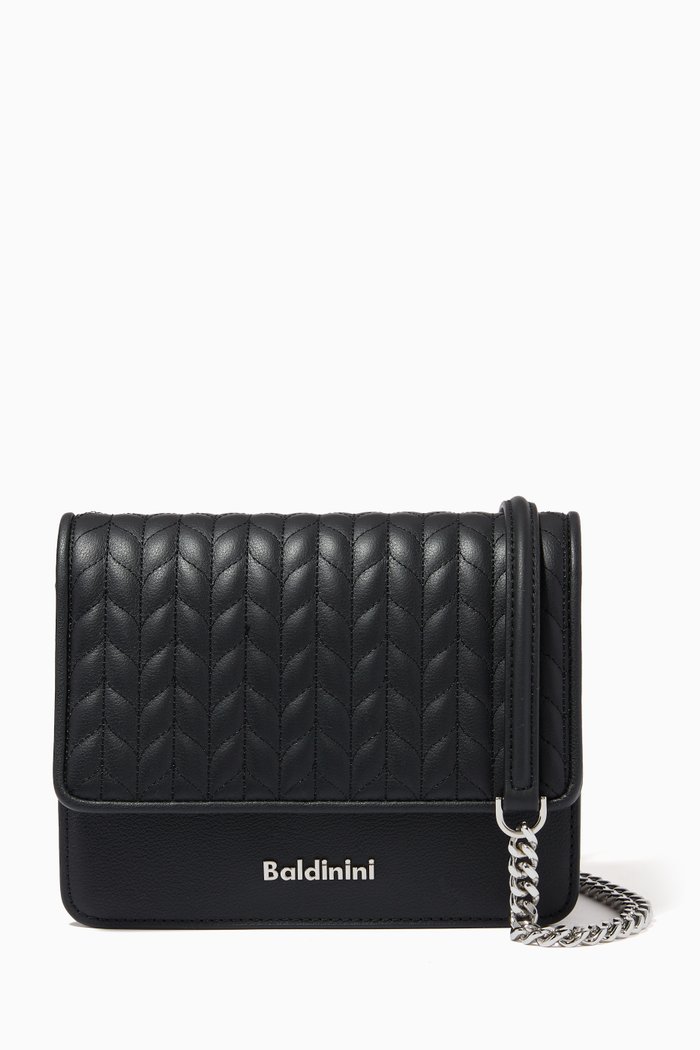 Crossbody in Quilted Leather, Black