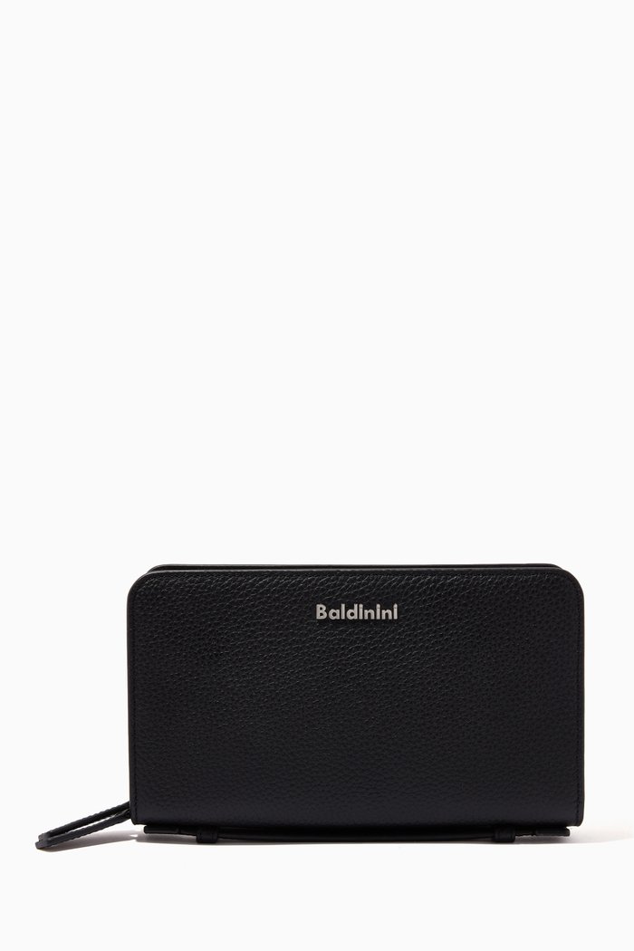 

Pouch in Grained Leather, Black