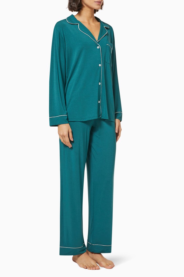 Gisele PJ Set in Jersey, Green
