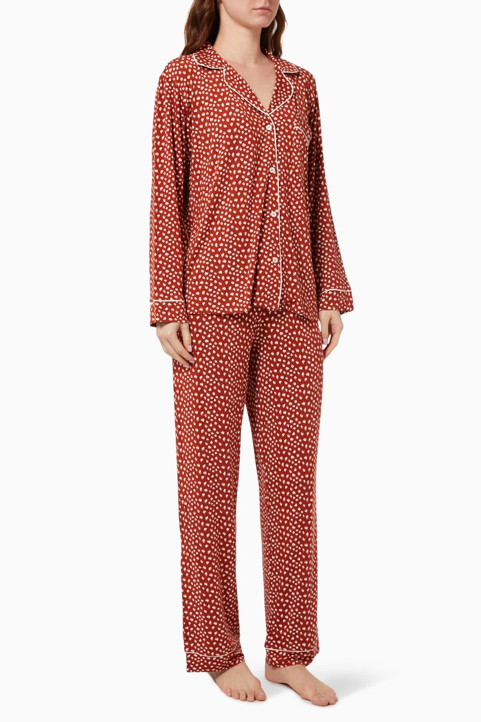 

Gisele PJ Set in Jersey, Brown