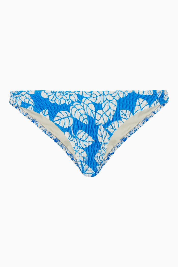 

Inesa Bikini Bottoms in Textured Nylon, Blue