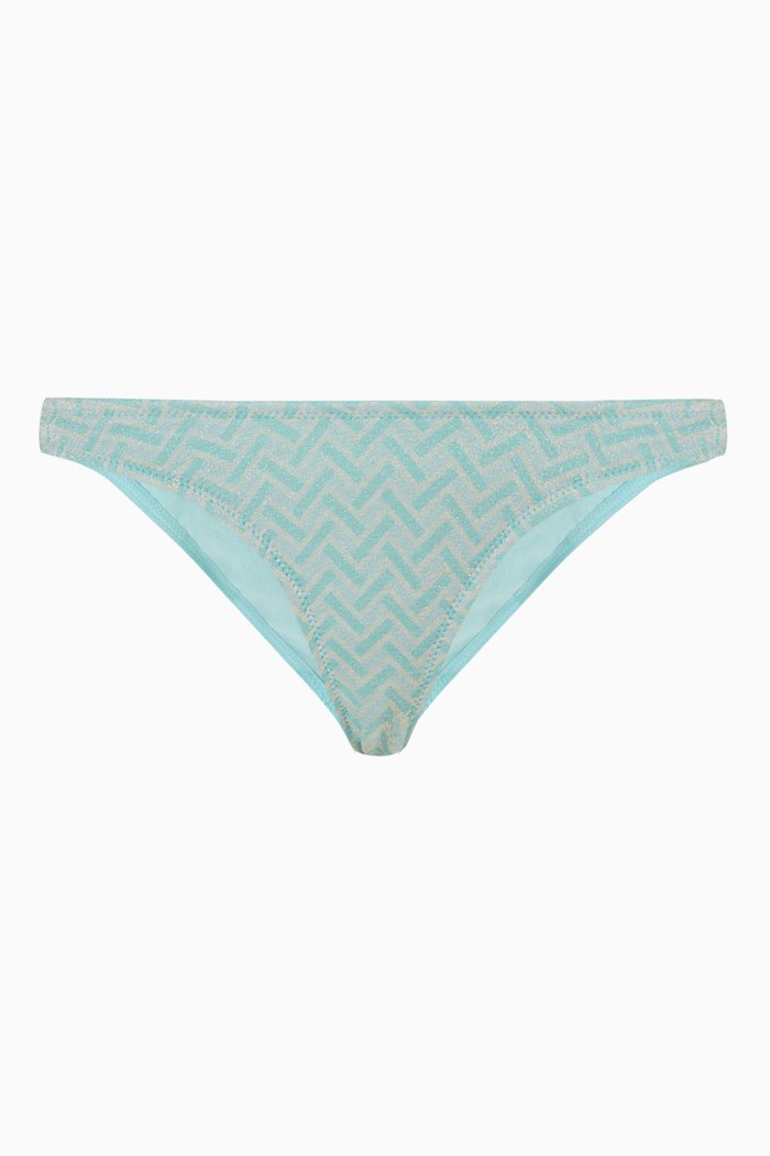Mica Bikini Bottoms in Lurex Sparkle, Blue