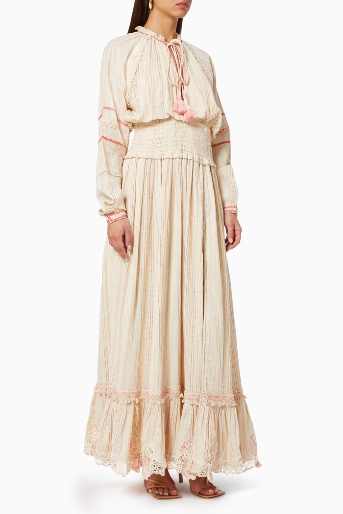 Suri Maxi Dress in Cotton, Neutral