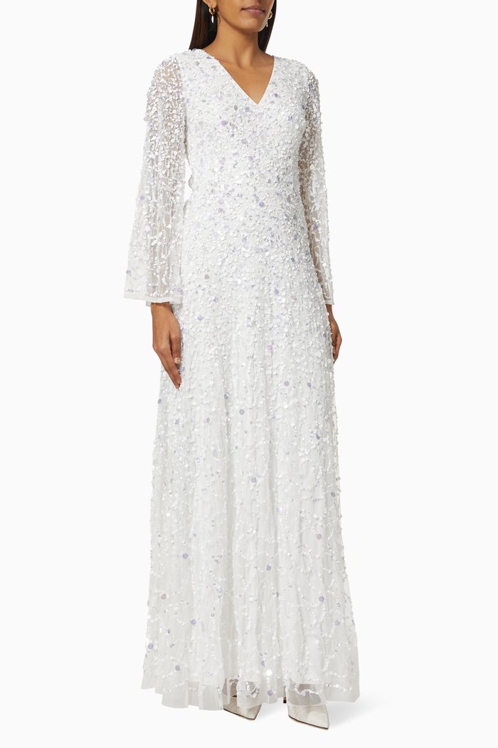 

Sequin Embellished Dress, White