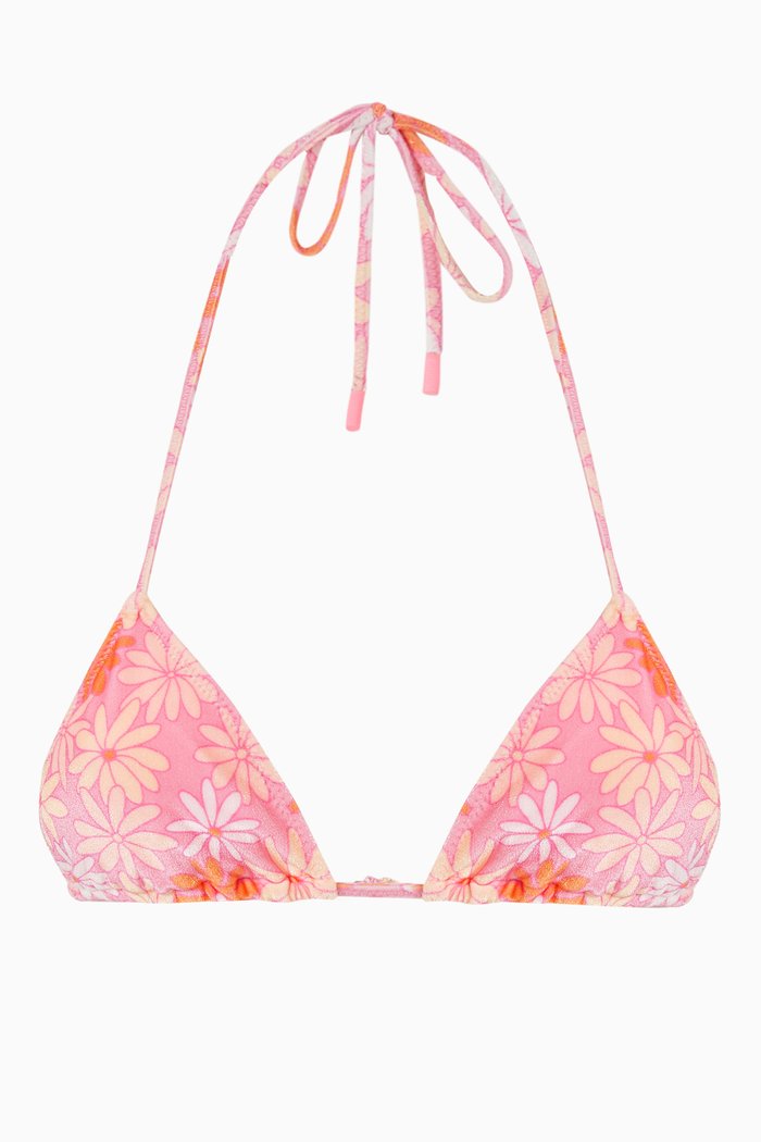 

Vinica Bikini Top in Italian Velvet, Pink