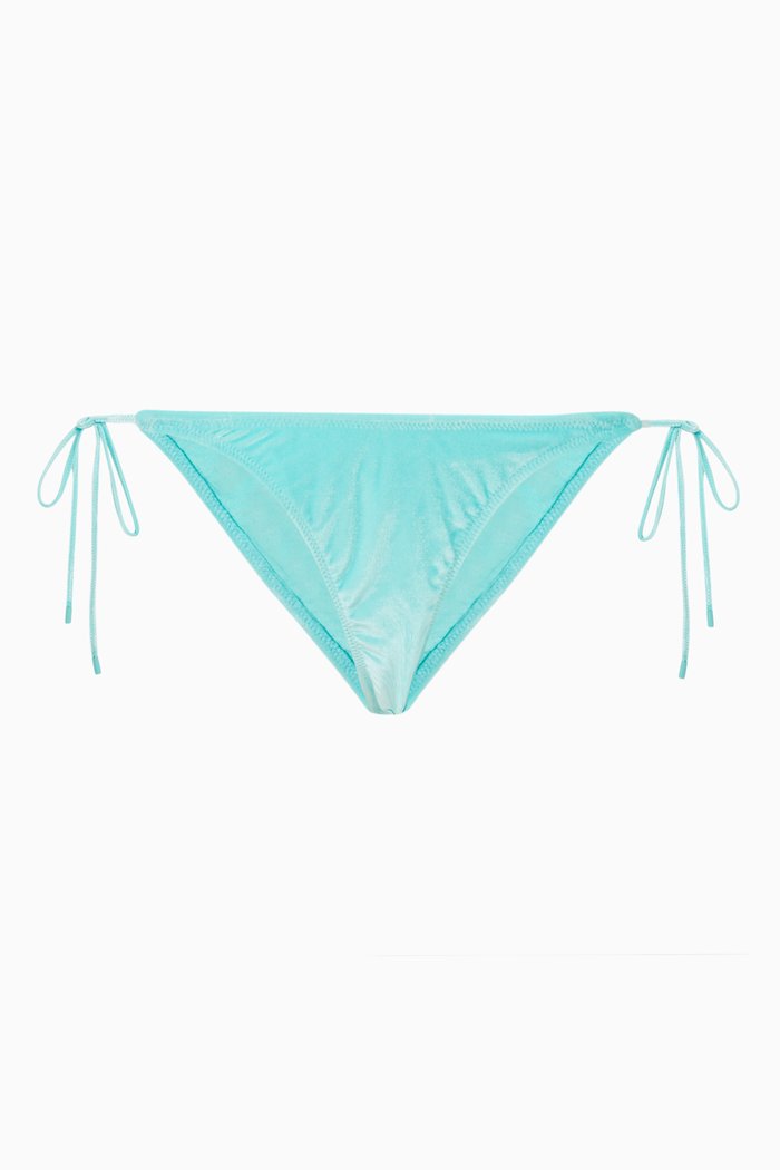 

Vinica Bikini Bottoms in Italian Velvet, Blue