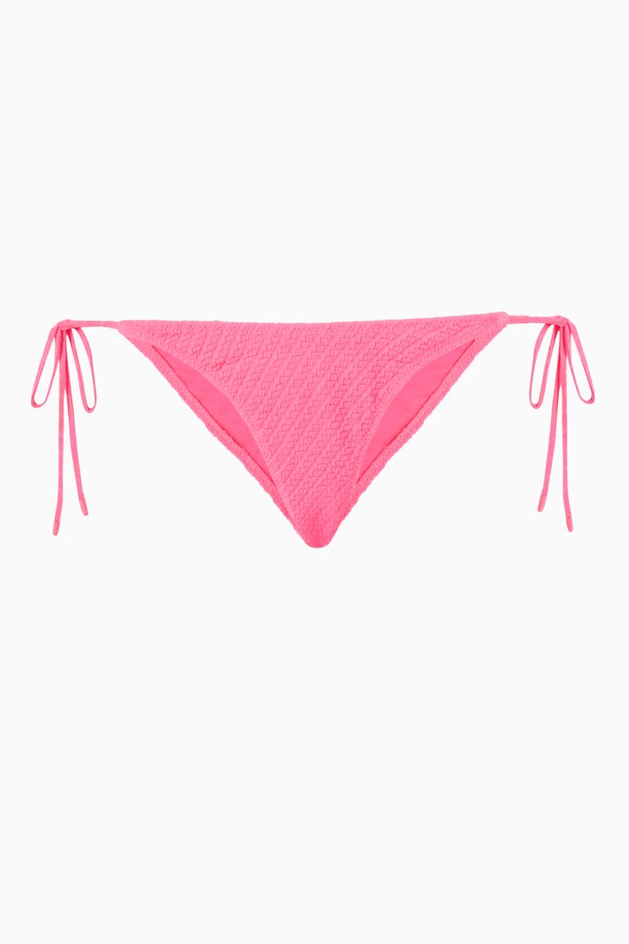 

Arias Bikini Bottoms in Textured Nylon, Pink