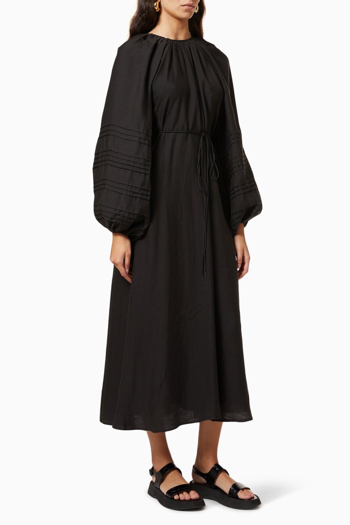 

Tell You Dress in Linen, Black