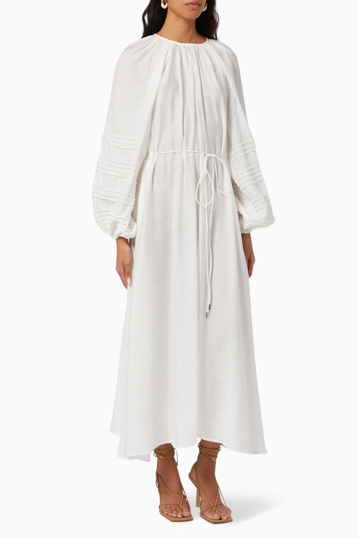 

Tell You Dress in Linen, White
