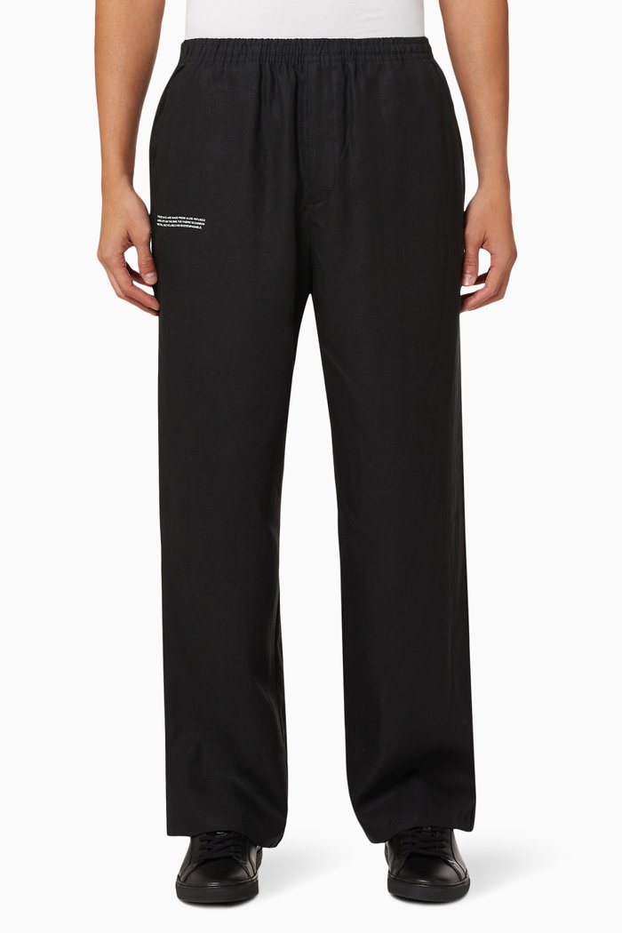

Lightweight Aloe Linen Pants, Black