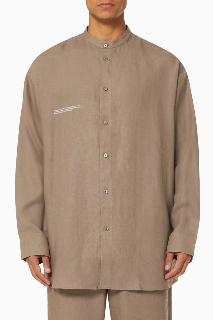 

Lightweight Aloe Linen Oversized Shirt, Neutral